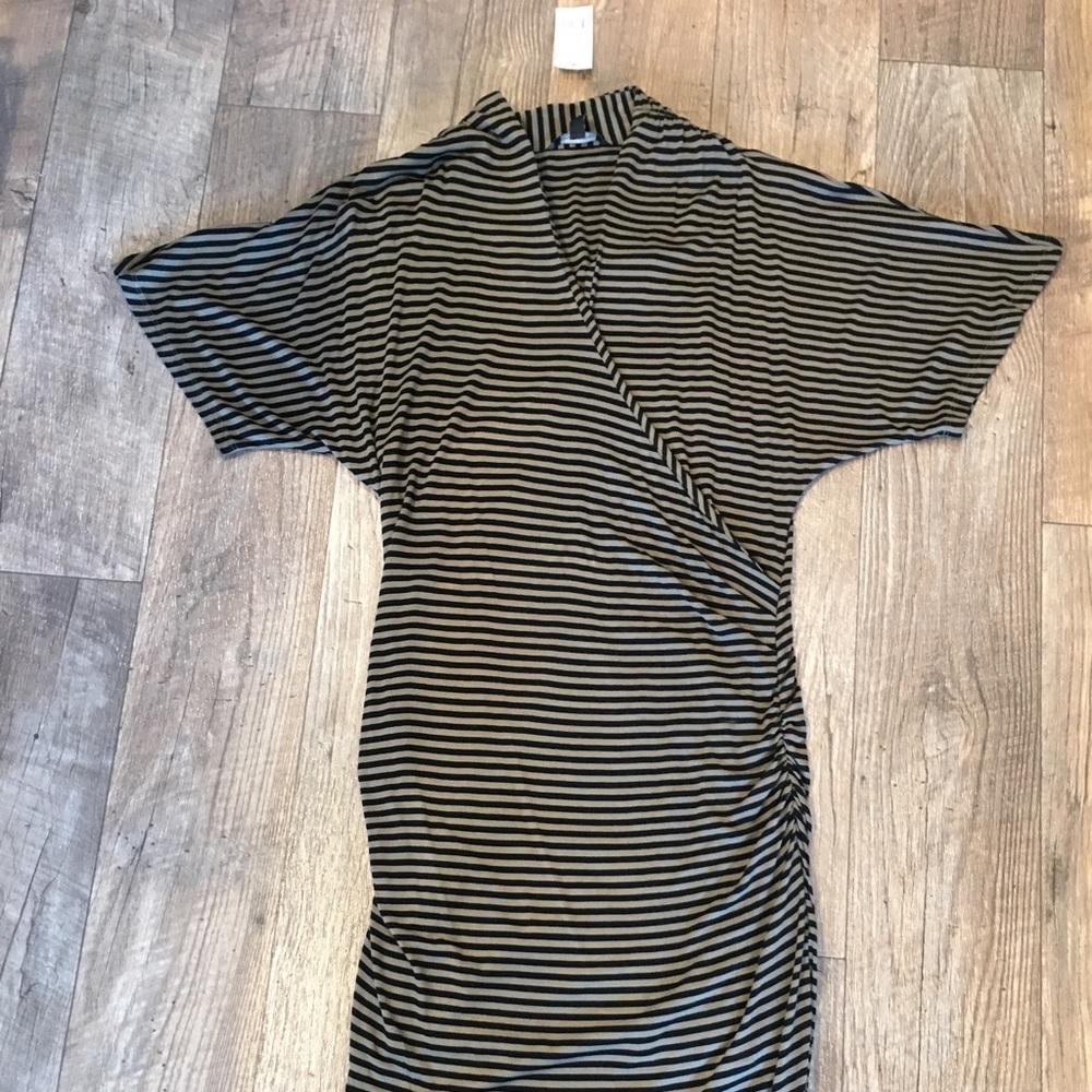 Banana Republic Olive Green and Black Dress